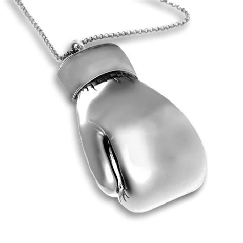 stainless steel boxing necklace|boxing gloves necklace silver.